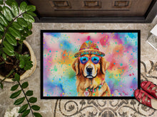 Load image into Gallery viewer, Golden Retriever Hippie Dawg Doormat - 24x36 Decorative Floor Mat – Indoor/Outdoor Rug with Artistic Flair