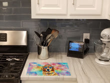 Load image into Gallery viewer, Golden Retriever Hippie Dawg Glass Cutting Boards – Durable, Decorative Kitchen Art Large