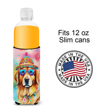 Load image into Gallery viewer, Golden Retriever Hippie Dawg Slim Can Huggers – Fun, Functional Drink Coolers for Every Occasion