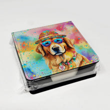 Load image into Gallery viewer, Golden Retriever Hippie Dawg PU Leather Note Paper Holder