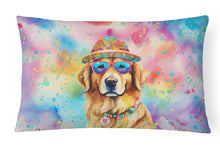 Load image into Gallery viewer, Golden Retriever Hippie Dawg Fabric Decorative Pillow