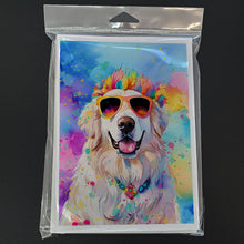 Load image into Gallery viewer, Great Pyrenees Hippie Dawg Greeting Cards - Blank Note Cards – 8-Pack of Artist-Designed Cards with Envelopes