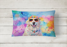 Load image into Gallery viewer, Great Pyrenees Hippie Dawg Fabric Decorative Pillow