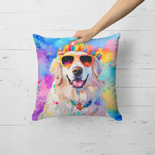 Load image into Gallery viewer, Great Pyrenees Hippie Dawg Fabric Decorative Pillow