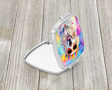 Load image into Gallery viewer, Great Pyrenees Hippie Dawg Compact Mirror – Stylish Purse Mirror with Artistic Covers