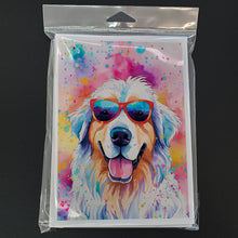 Load image into Gallery viewer, Great Pyrenees Hippie Dawg Greeting Cards - Blank Note Cards – 8-Pack of Artist-Designed Cards with Envelopes