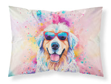 Load image into Gallery viewer, Great Pyrenees Hippie Dawg Standard Pillowcase – Artistic Decorative Front, White Back