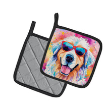 Load image into Gallery viewer, Great Pyrenees Hippie Dawg Pot Holders - Set of 2 Decorative Kitchen Helpers | Made in the USA