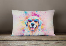 Load image into Gallery viewer, Great Pyrenees Hippie Dawg Fabric Decorative Pillow