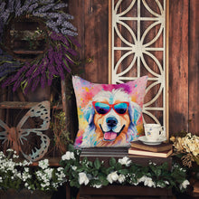 Load image into Gallery viewer, Great Pyrenees Hippie Dawg Fabric Decorative Pillow