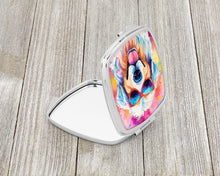 Load image into Gallery viewer, Great Pyrenees Hippie Dawg Compact Mirror – Stylish Purse Mirror with Artistic Covers