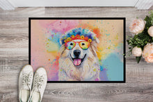 Load image into Gallery viewer, Great Pyrenees Hippie Dawg Doormat - 24x36 Decorative Floor Mat – Indoor/Outdoor Rug with Artistic Flair