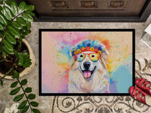 Load image into Gallery viewer, Great Pyrenees Hippie Dawg Doormat - 24x36 Decorative Floor Mat – Indoor/Outdoor Rug with Artistic Flair