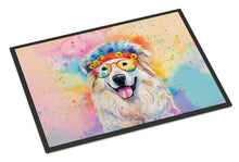 Load image into Gallery viewer, Great Pyrenees Hippie Dawg Doormat - 24x36 Decorative Floor Mat – Indoor/Outdoor Rug with Artistic Flair
