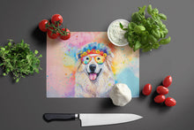 Load image into Gallery viewer, Great Pyrenees Hippie Dawg Glass Cutting Boards – Durable, Decorative Kitchen Art Large
