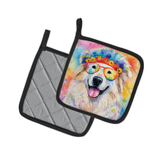 Load image into Gallery viewer, Great Pyrenees Hippie Dawg Pot Holders - Set of 2 Decorative Kitchen Helpers | Made in the USA