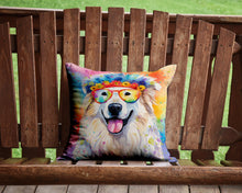 Load image into Gallery viewer, Great Pyrenees Hippie Dawg Throw Pillow - 14x14 Decorative Pillow – Art for Your Home &amp; Patio