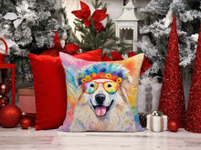 Load image into Gallery viewer, Great Pyrenees Hippie Dawg Fabric Decorative Pillow