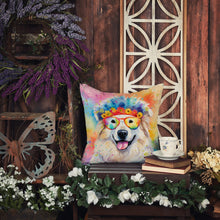 Load image into Gallery viewer, Great Pyrenees Hippie Dawg Fabric Decorative Pillow