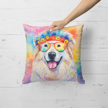 Load image into Gallery viewer, Great Pyrenees Hippie Dawg Fabric Decorative Pillow