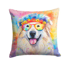 Load image into Gallery viewer, Great Pyrenees Hippie Dawg Fabric Decorative Pillow