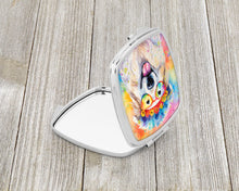 Load image into Gallery viewer, Great Pyrenees Hippie Dawg Compact Mirror – Stylish Purse Mirror with Artistic Covers