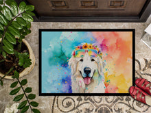 Load image into Gallery viewer, Great Pyrenees Hippie Dawg Doormat - 24x36 Decorative Floor Mat – Indoor/Outdoor Rug with Artistic Flair