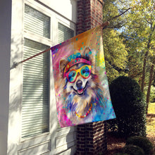 Load image into Gallery viewer, Keeshond Hippie Dawg House Flag