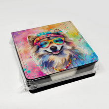 Load image into Gallery viewer, Keeshond Hippie Dawg PU Leather Note Paper Holder