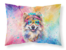 Load image into Gallery viewer, Keeshond Hippie Dawg Standard Pillowcase – Artistic Decorative Front, White Back