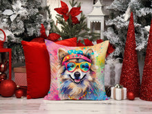 Load image into Gallery viewer, Keeshond Hippie Dawg Fabric Decorative Pillow