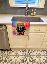 Load image into Gallery viewer, Black Labrador Hippie Dawg Kitchen Towel