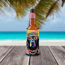 Load image into Gallery viewer, Black Labrador Hippie Dawg Slim Can Huggers – Fun, Functional Drink Coolers for Every Occasion