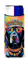 Load image into Gallery viewer, Black Labrador Hippie Dawg Slim Can Huggers – Fun, Functional Drink Coolers for Every Occasion
