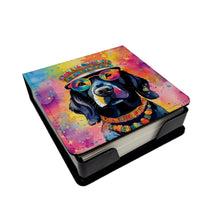 Load image into Gallery viewer, Black Labrador Hippie Dawg PU Leather Note Paper Holder