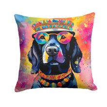 Load image into Gallery viewer, Black Labrador Hippie Dawg Fabric Decorative Pillow