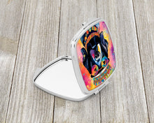 Load image into Gallery viewer, Black Labrador Hippie Dawg Compact Mirror – Stylish Purse Mirror with Artistic Covers