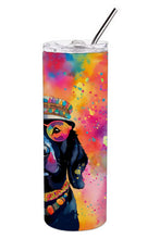 Load image into Gallery viewer, Black Labrador Hippie Dawg Stainless Steel Skinny Tumbler