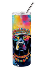 Load image into Gallery viewer, Black Labrador Hippie Dawg Stainless Steel Skinny Tumbler