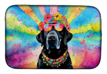 Load image into Gallery viewer, Black Labrador Hippie Dawg Dish Drying Mat