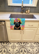 Load image into Gallery viewer, Black Labrador Hippie Dawg Kitchen Towel