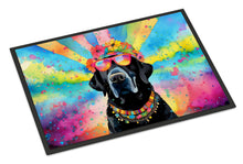 Load image into Gallery viewer, Black Labrador Hippie Dawg Doormat - 18X27 Indoor / Outdoor Rug | Made in USA