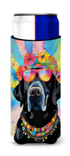 Load image into Gallery viewer, Black Labrador Hippie Dawg Slim Can Huggers – Fun, Functional Drink Coolers for Every Occasion