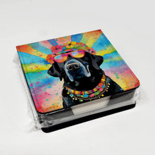 Load image into Gallery viewer, Black Labrador Hippie Dawg PU Leather Note Paper Holder