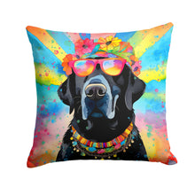 Load image into Gallery viewer, Black Labrador Hippie Dawg Fabric Decorative Pillow