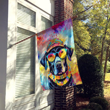 Load image into Gallery viewer, Black Labrador Hippie Dawg House Flag