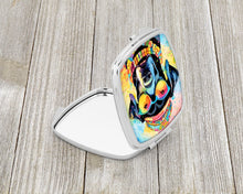 Load image into Gallery viewer, Black Labrador Hippie Dawg Compact Mirror – Stylish Purse Mirror with Artistic Covers