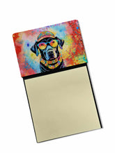 Load image into Gallery viewer, Black Labrador Hippie Dawg Sticky Note Holder- Refiilable Desk Accessory Note Pad