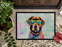 Load image into Gallery viewer, Chocolate Labrador Hippie Dawg Doormat - 24x36 Decorative Floor Mat – Indoor/Outdoor Rug with Artistic Flair
