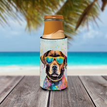 Load image into Gallery viewer, Chocolate Labrador Hippie Dawg Slim Can Huggers – Fun, Functional Drink Coolers for Every Occasion